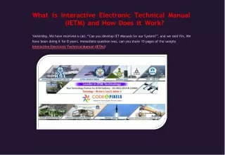 What is Interactive Electronic Technical Manual (IETM) and How Does it Work?