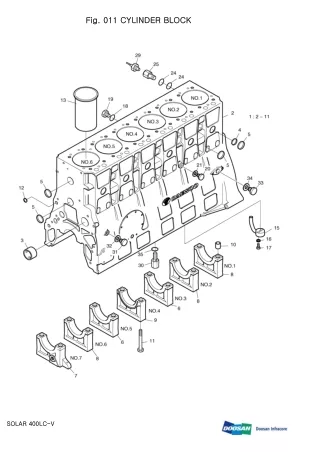 DAEWOO DOOSAN SOLAR 400LC-V CRAWLER EXCAVATOR Parts Catalogue Manual