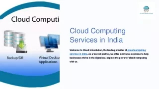 Cloud Computing Services in India - Cloud Infosolution