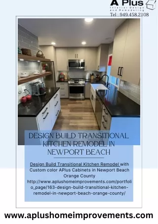 Design Build Transitional Kitchen Remodel in Newport Beach