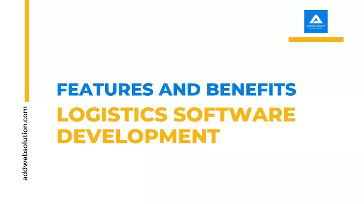 features and benefits logistics software