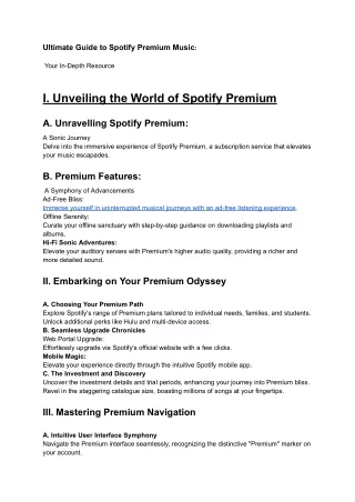 Ultimate Guide to Spotify Premium Music_