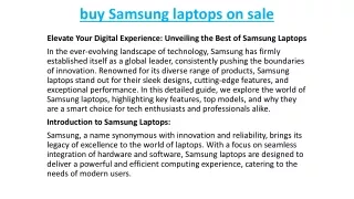 buy Samsung laptops on sale