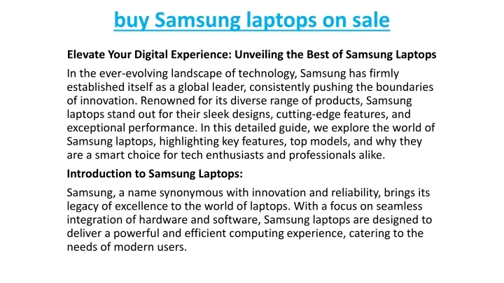 buy samsung laptops on sale