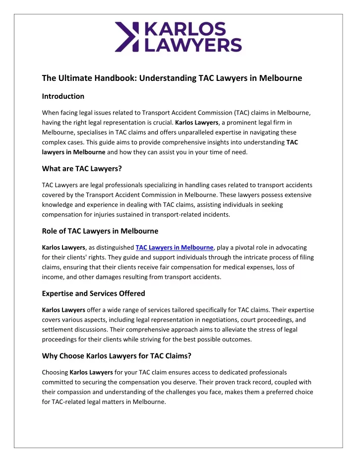 the ultimate handbook understanding tac lawyers