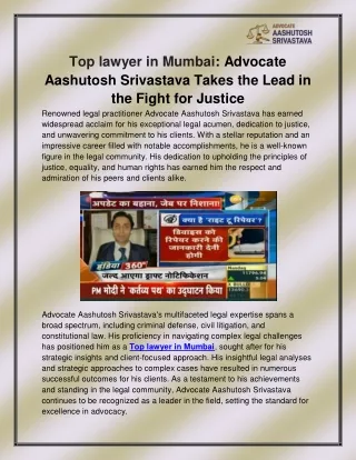 Top lawyer in Mumbai
