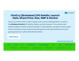 FirstCry (Brainbees) IPO Details: Launch Date, Share Price, Size, GMP & Review