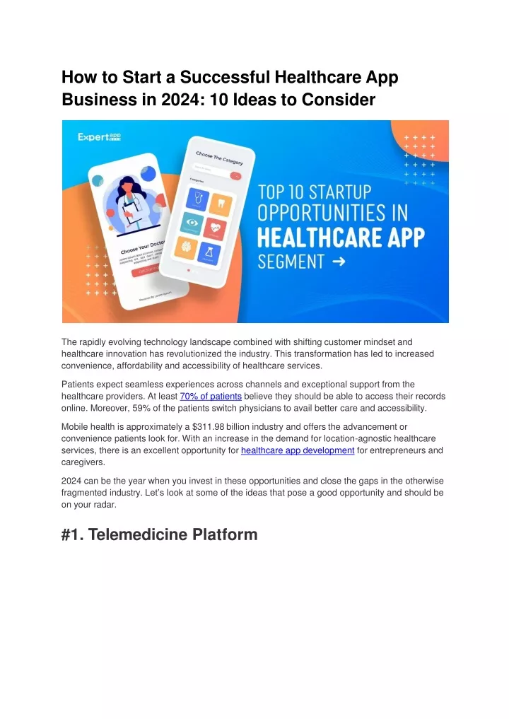 how to start a successful healthcare app business