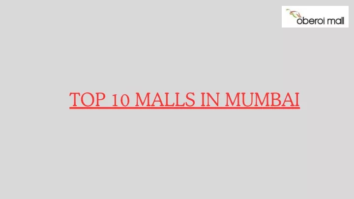 top 10 malls in mumbai