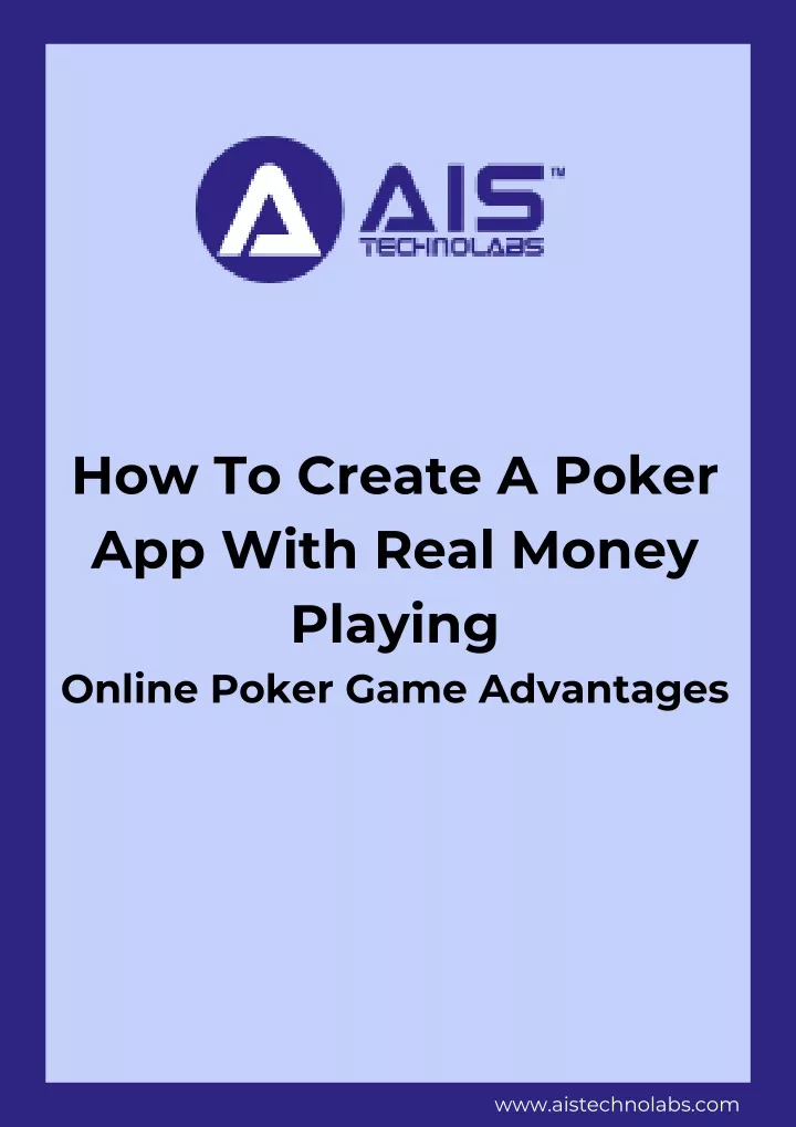 how to create a poker app with real money playing