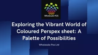 Exploring the Vibrant World of Colourеd Pеrspеx sheet A Palеttе of Possibilitiеs