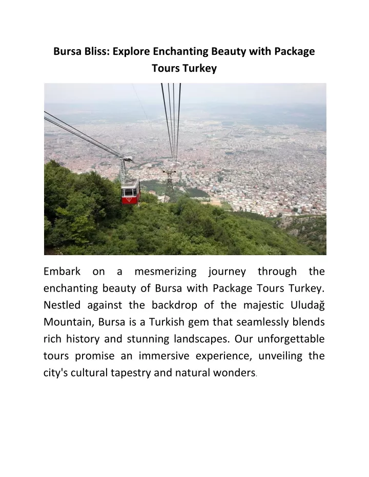 bursa bliss explore enchanting beauty with