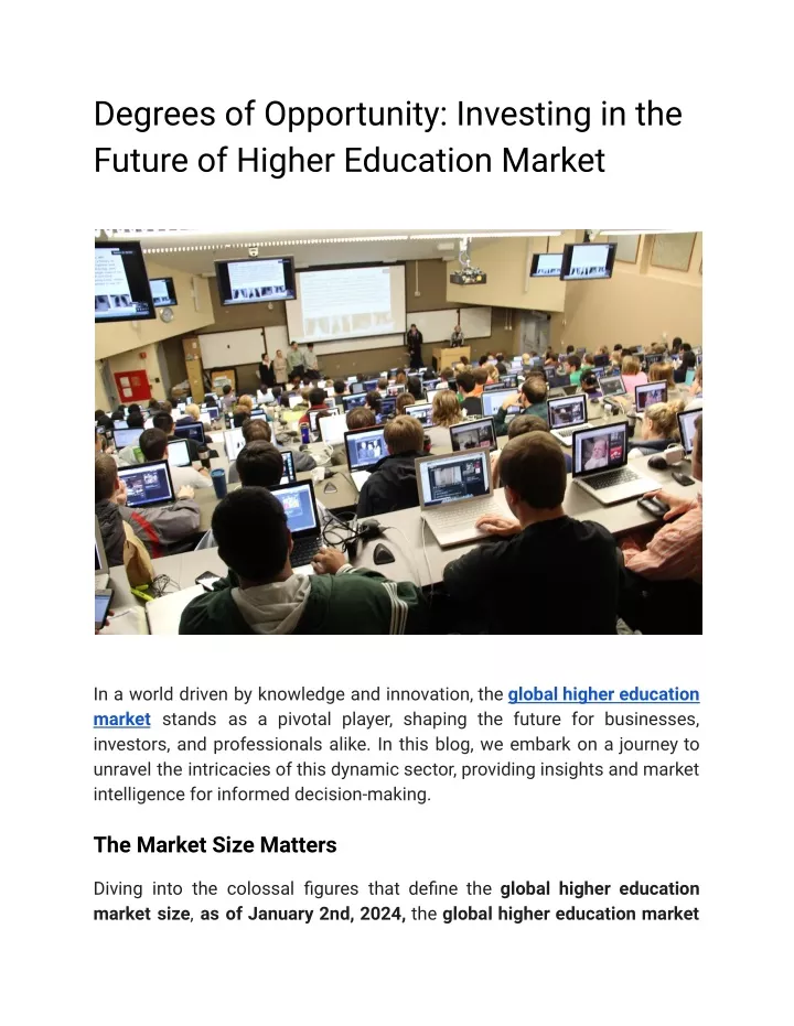 degrees of opportunity investing in the future