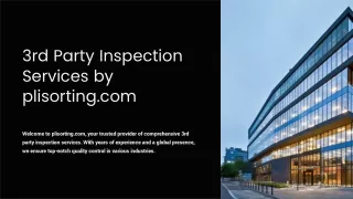 3rd Party Inspection Services by plisorting.com