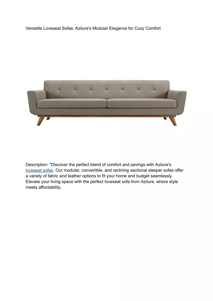 versatile loveseat sofas azilure s modular