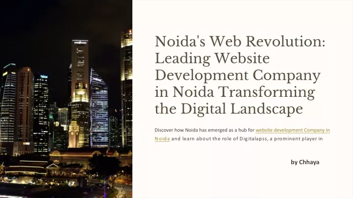 noida s web revolution leading website