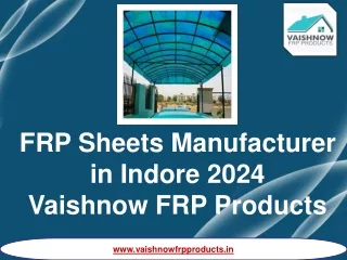 FRP Sheets Manufacturer in Indore 2024 -Vaishnow FRP Products