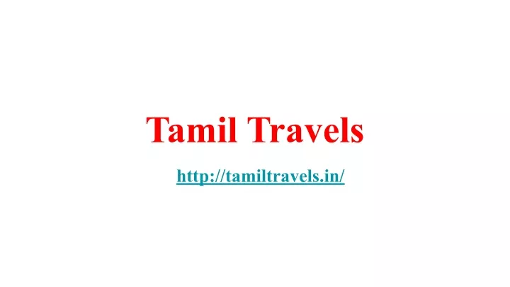 tamil travels