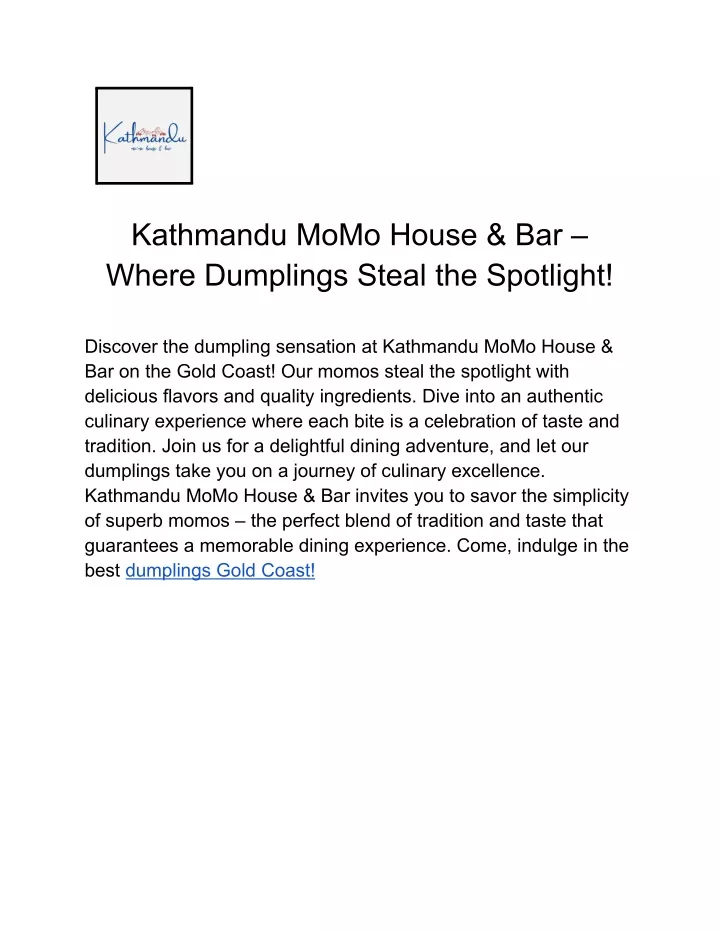 kathmandu momo house bar where dumplings steal