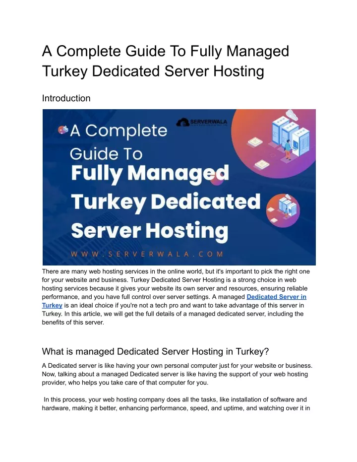 a complete guide to fully managed turkey