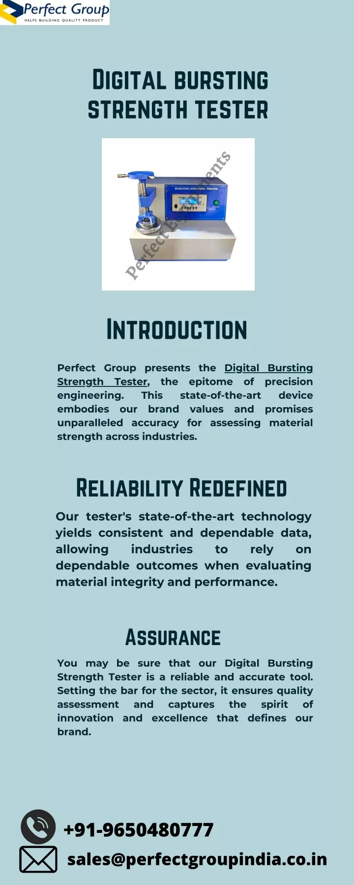 digital bursting strength tester