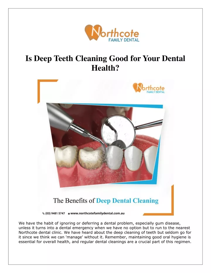 is deep teeth cleaning good for your dental health