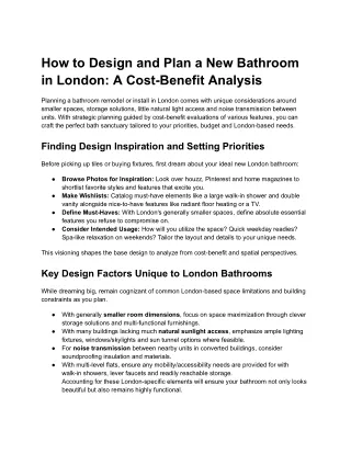 How to Design and Plan a New Bathroom in London_ A Cost-Benefit Analysis