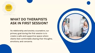 What Do Therapists Ask in First Session
