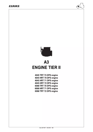 CLAAS ARES 577-547 ATZ (Type A05) Tractor Service Repair Manual