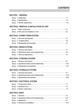 Hyundai 22BH-9 Forklift Truck Service Repair Manual