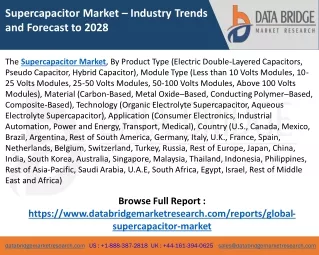 supercapacitor market industry trends