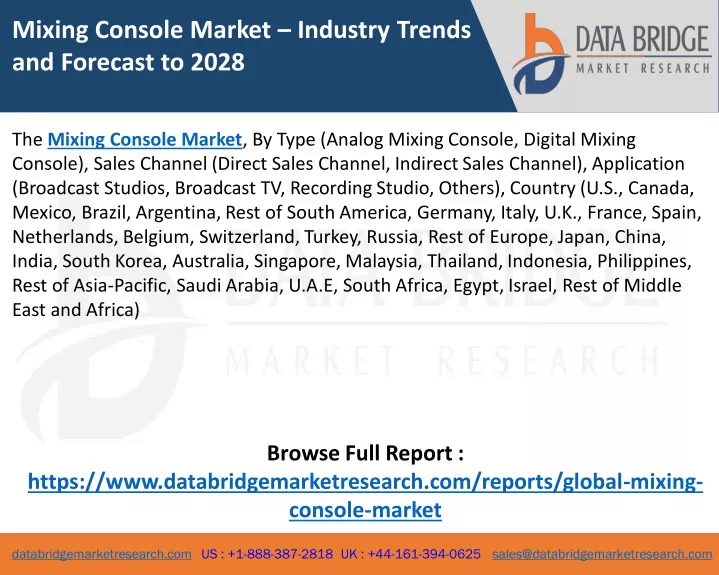 mixing console market industry trends