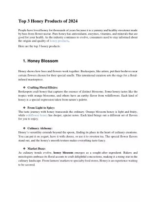 top 3 honey products of 2024 people have loved