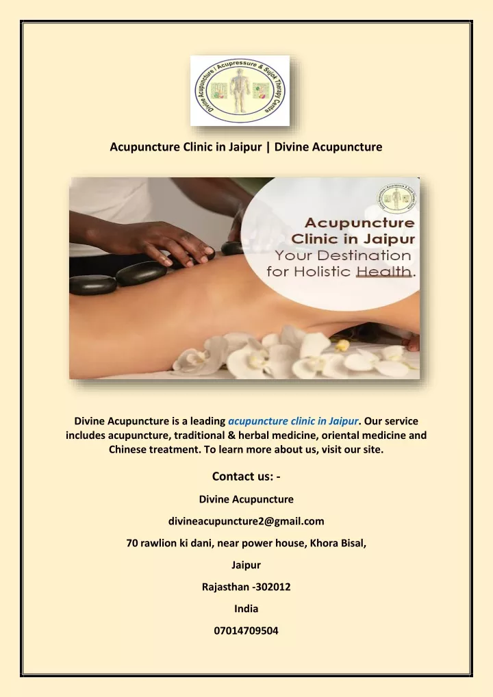 acupuncture clinic in jaipur divine acupuncture