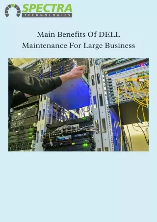 Efficient DELL Maintenance By SPECTRA