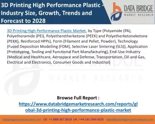 3d printing high performance plastic industry