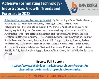 adhesive formulating technology industry size
