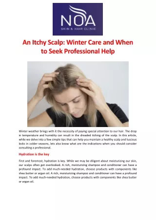 An Itchy Scalp: Winter Care and When to Seek Professional Help
