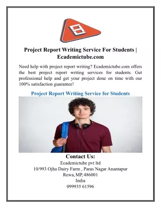 project report writing service for students