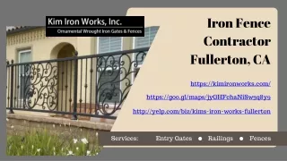 Iron Fence Contractor Located in Fullerton, CA