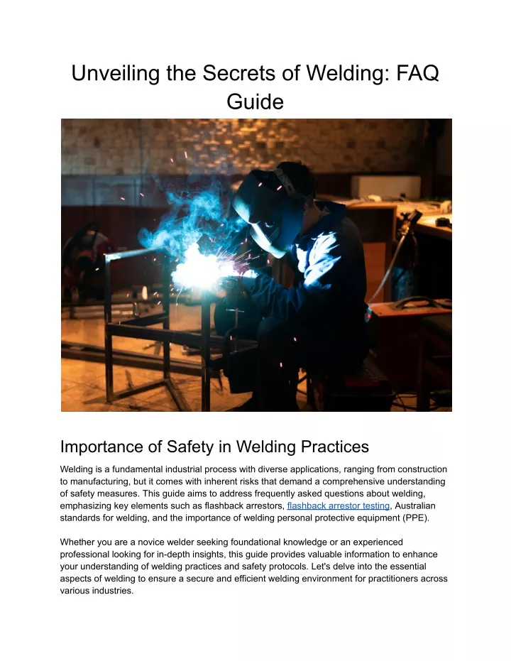 unveiling the secrets of welding faq guide