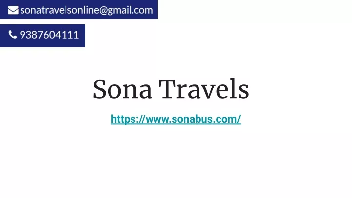 sona travels