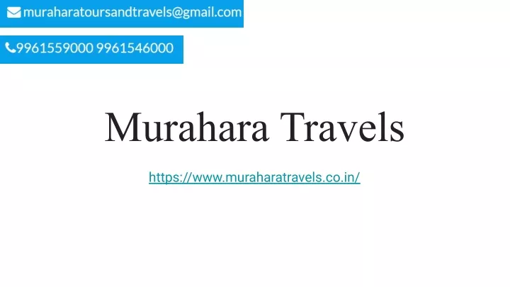 murahara travels