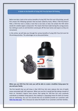 a guide on the benefits of using voc free