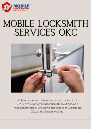 Mobile Locksmith Services-Oklahoma City Locksmith