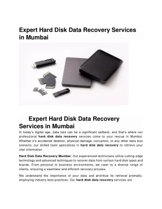 Expert Hard Disk Data Recovery Services in Mumbai