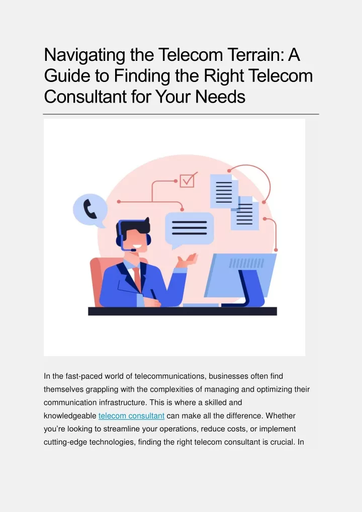 navigating the telecom terrain a guide to finding