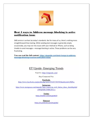 best 4 ways to address message blocking is active
