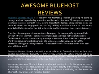 Awesome Bluehost Review PPT Creation no.5