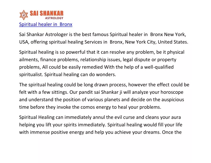 spiritual healer in bronx